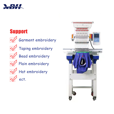 Garment Shops Computer High Speed ​​Embroidery Machine Single Head For T-shirt Bead Chenille Sequin Tying Automatic Color Change Embroidery