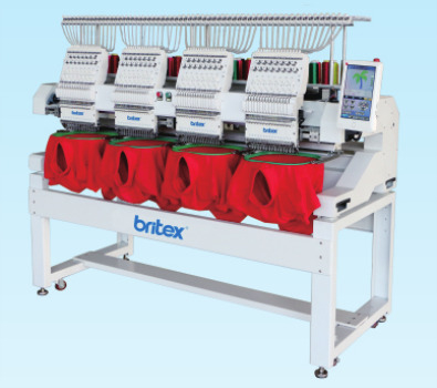 Garment Shops BR-1204 Four Heads 12 Needles Computerized Embroidery Machine , Cap Embroidery Machine